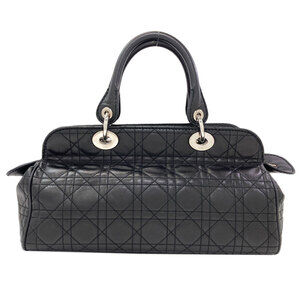 Dior Quilted Christian Cannage handbag lambskin Black